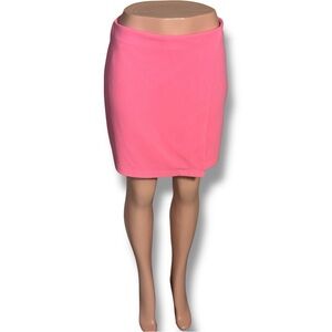 She + Sky Bold Wrap Front Size Large Modern Baby/Hot Pink Pencil Mini Skirt